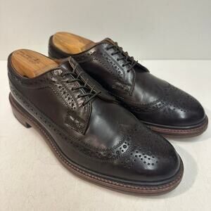 VGUC Grant Stone x J. Crew Ludlow Longwing Wingtip Derby Bench Made Brown 7.5 D